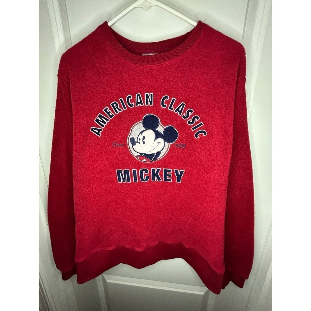Vintage 90's Disney Store "American Classic Mickey Mouse" Fleece Crewneck